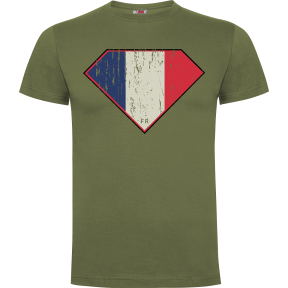 Tee-shirt Vert Superfrench - Army Design by Summit Outdoor