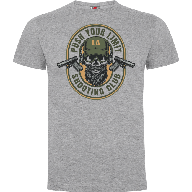 T-Shirt Push your limit Grau meliert - Army Design by Summit Outdoor