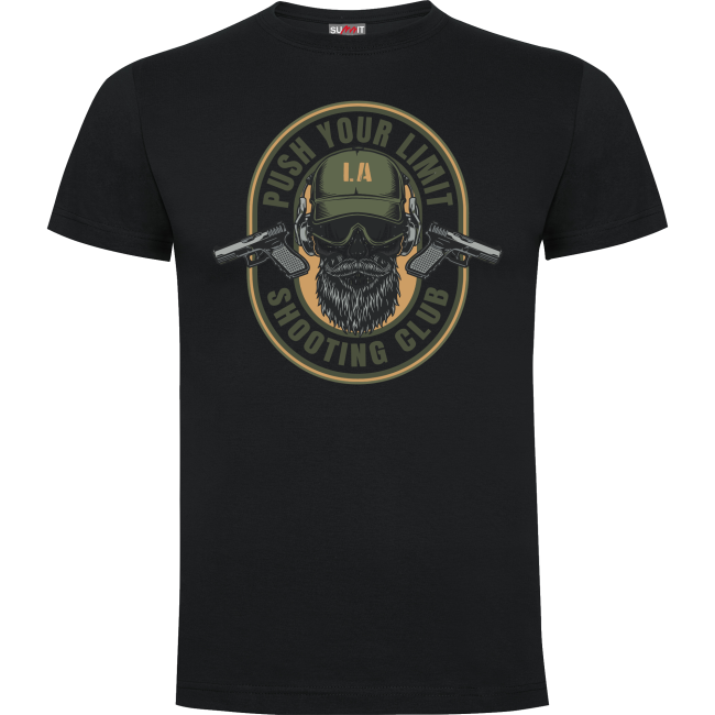 Schwarzes T-Shirt Push your limit - Army Design by Summit Outdoor