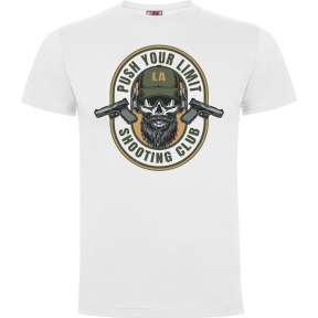 Tee-shirt Blanc Push your limit - Army Design by Summit Outdoor