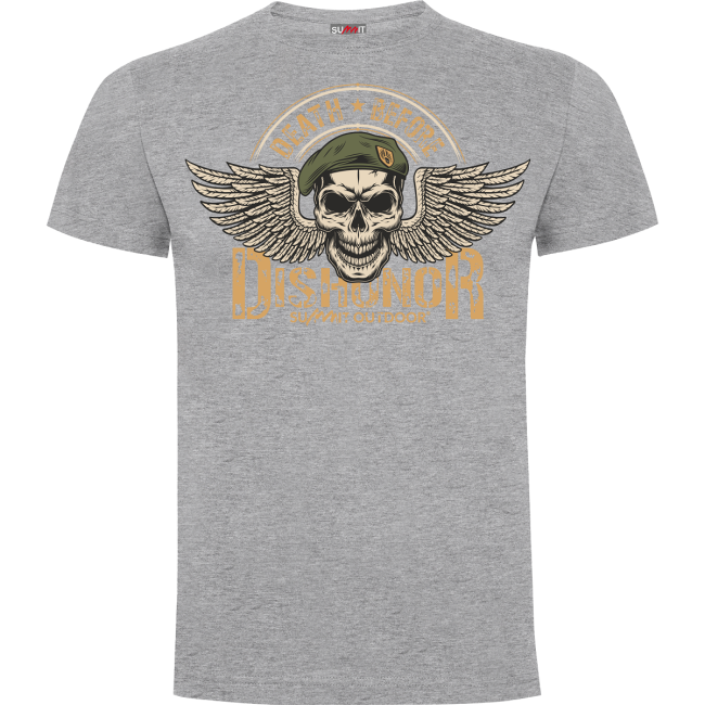 T-Shirt Dishonor Grau meliert - Army Design by Summit Outdoor
