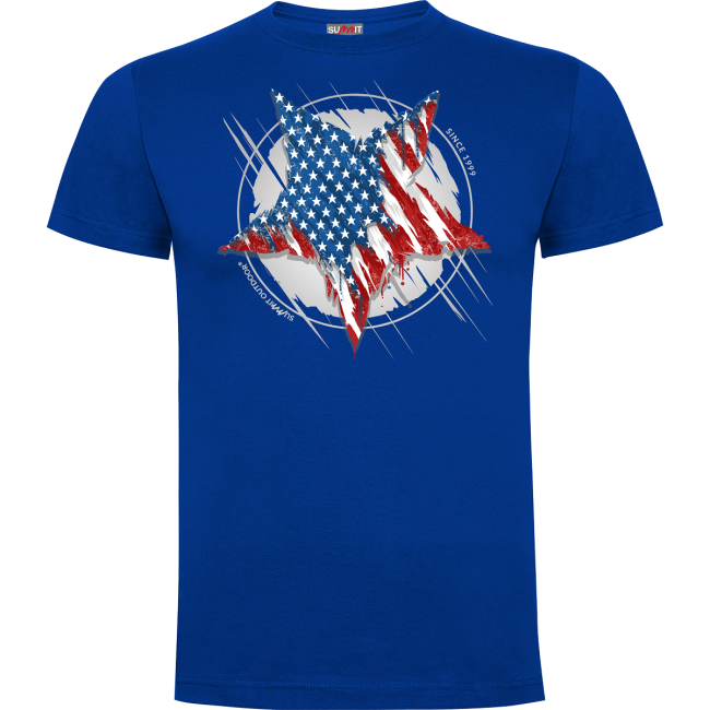 Tee-shirt Bleu Royal Etoile US- Army Design by Summit Outdoor