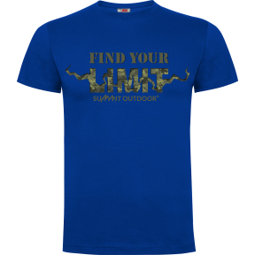 T-shirt Find your Limit camo Koninklijk Blauw - Army Design by Summit Outdoor