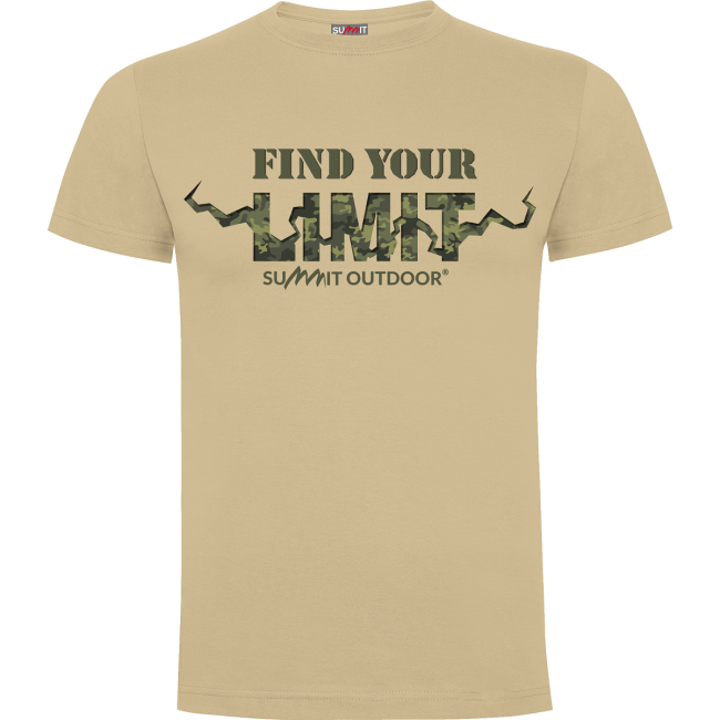 Tee-shirt 100% coton FIND YOUR LIMIT Coyote - Army Design by Summit Outdoor