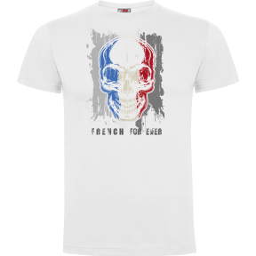 T-shirt 100% katoen FRENCH FOR EVER wit - Army Design by Summit Outdoor
