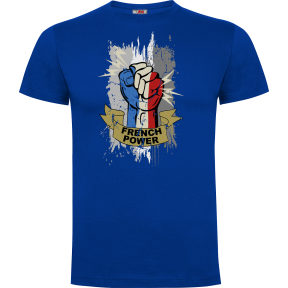Tee-shirt Bleu Royal French power - Army Design by Summit Outdoor