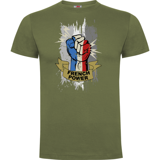 Tee-shirt Vert French power- Army Design by Summit Outdoor
