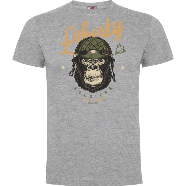T-Shirt Liberty or Death Grau meliert - Army Design by Summit Outdoor