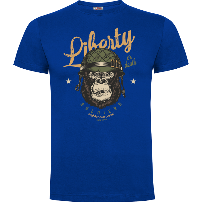 Koszulka Liberty or Death Niebieska królewska - Army Design by Summit Outdoor
