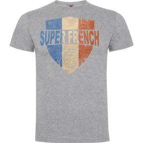 T-shirt Ecusson Superfrench Grijs Gemêleerd - Army Design by Summit Outdoor