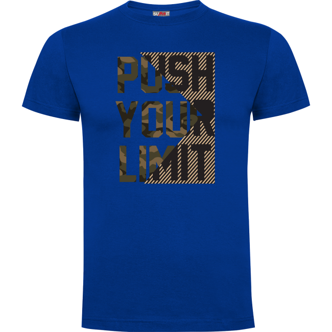 Tee-shirt Push your limit modern Bleu royal - Army Design by Summit Outdoor