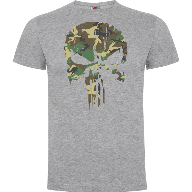 Tee-shirt Punisher woodland Gris Chiné - Army Design by Summit Outdoor