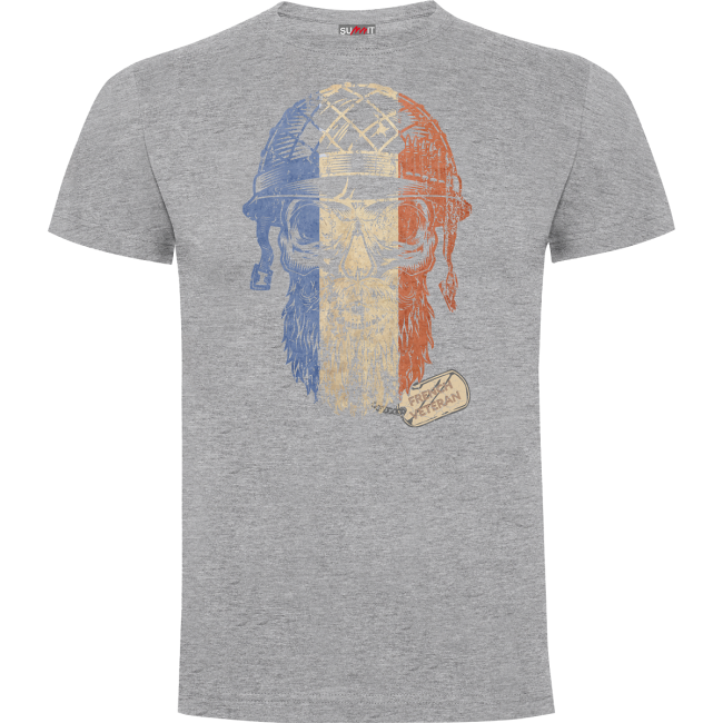 T-shirt French Veteran Szary Melanż - Army Design by Summit Outdoor