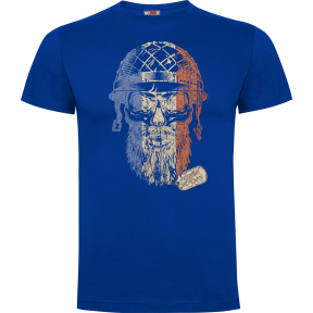 Tee-shirt Bleu Royal French Veteran -Army Design by Summit Outdoor