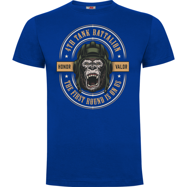 T-shirt Blauw Royal Tank Battalion - Army design by Summit Outdoor