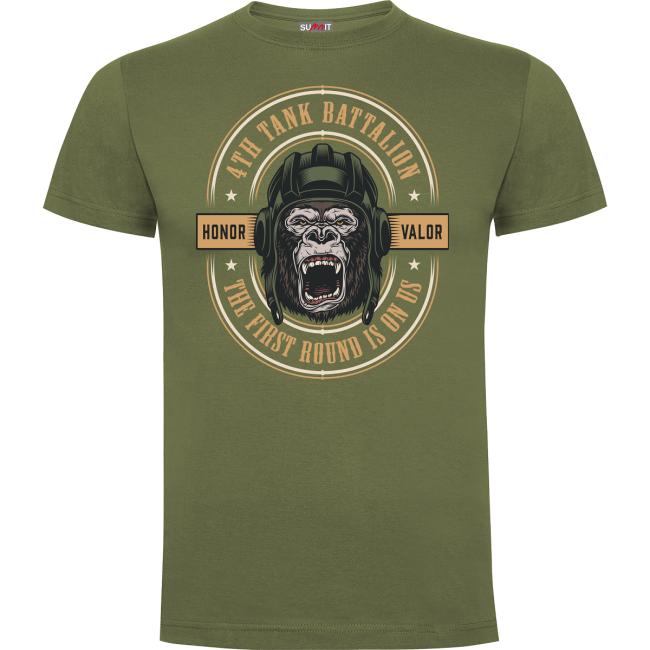 Tee-shirt Vert Tank Battalion- Army Design by Summit Outdoor