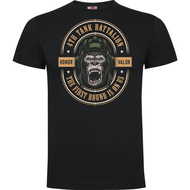 Schwarzes T-Shirt Tank Battalion - Army Design von Summit Outdoor