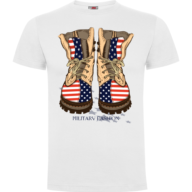 Tee-shirt Blanc Military fashion - Army Design by Summit Outdoor