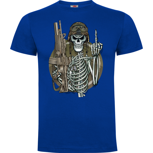 Tee-shirt Squelette Bleu royal - Army Design by Summit Outdoor