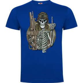 T-Shirt Skelett Königsblau - Army Design von Summit Outdoor