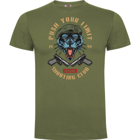T-Shirt Grün Push your limit tiger - Army Design von Summit Outdoor