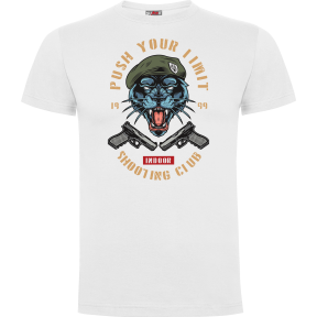 Tee-shirt Blanc Push your limit tiger - Army design by Summit Outdoor