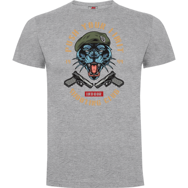 Tee-shirt Push your limit tiger Gris Chiné - Army Design by Summit Outdoor