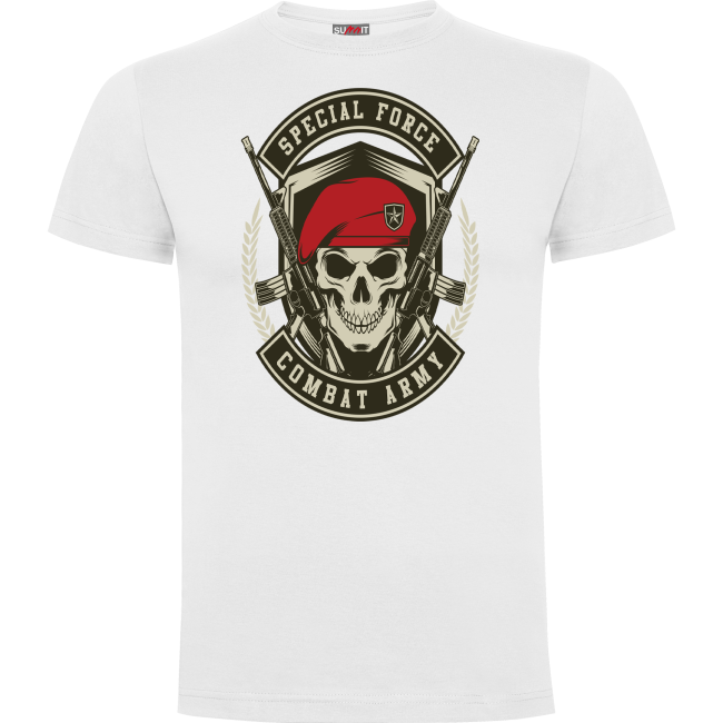 Tee-shirt Blanc Combat Army - Army design by Summit Outdoor Tee-shirt Blanc Combat Army - Army design by Summit Outdoor