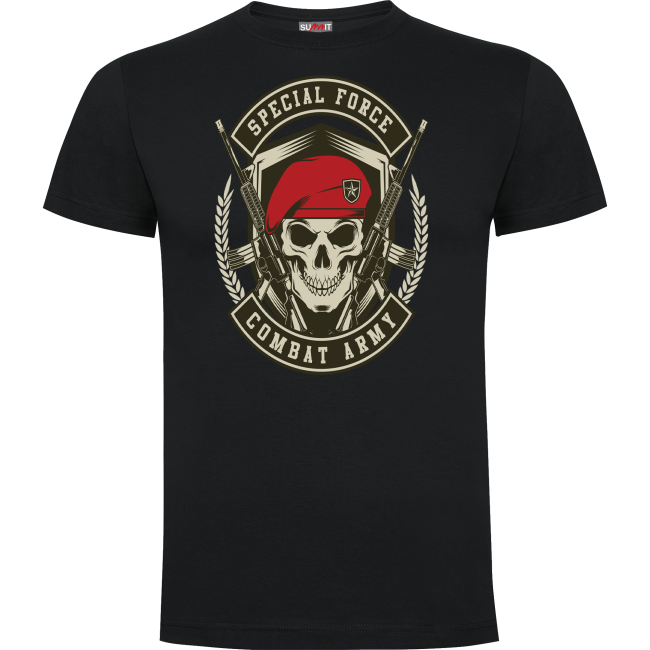 Tee-shirt Noir Combat Army - Army design by Summit Outdoor