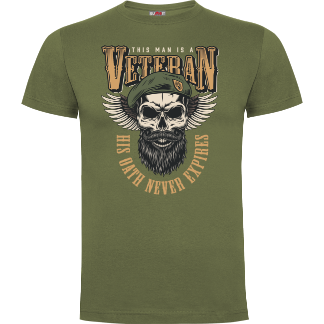 T-Shirt Grün "His oath never expires" - Army-Design von Summit Outdoor