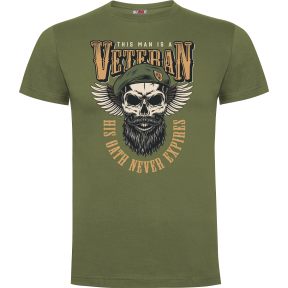 T-shirt Groen His oath never expires- Army design by Summit Outdoor