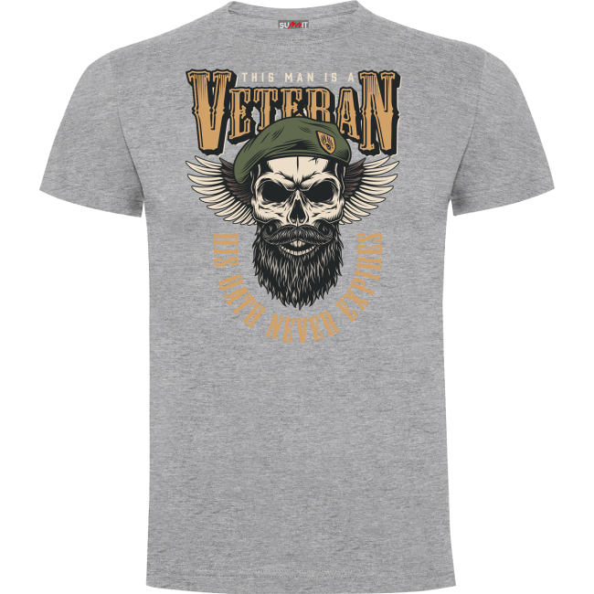 T-shirt His oath never expires Szary Melanż - Army Design by Summit Outdoor