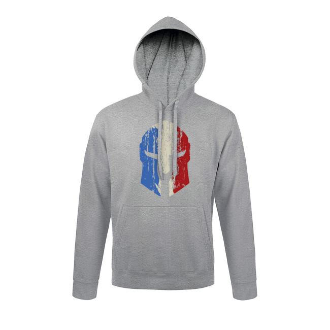 Sweat-shirt Gris chiné Spartan Tricolore - Army design by Summit Outdoor