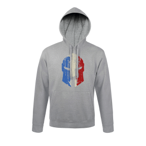 Sweat-shirt Gris chiné Spartan Tricolore - Army design by Summit Outdoor