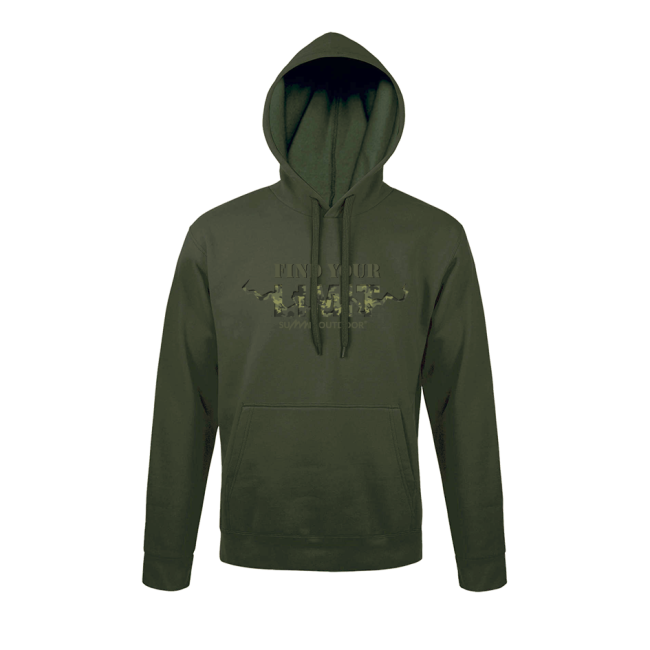 Sweat-shirt Vert Find your Limit camo - Army Design by Summit Outdoor