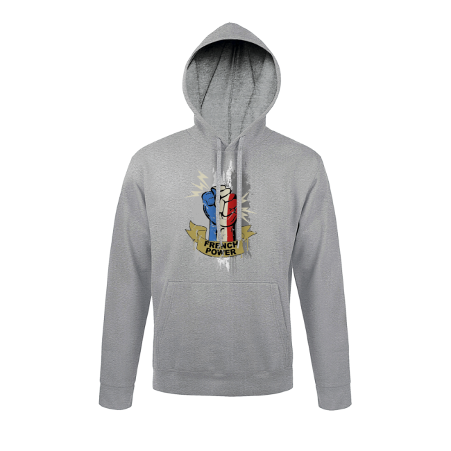 Sweat-shirt Gris chiné French power - Army Design by Summit Outdoor