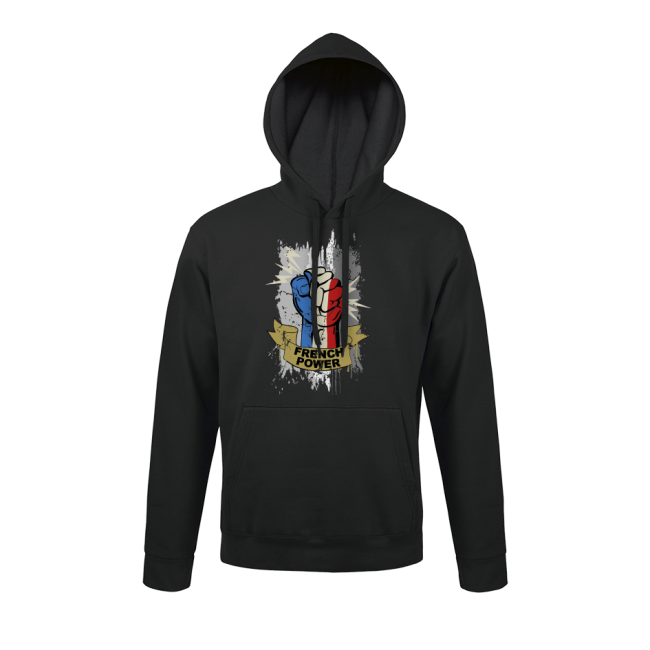 Sweat-shirt Noir French power - Army Design by Summit Outdoor