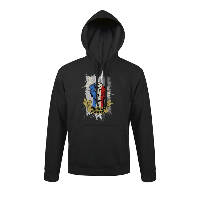 Sweat-shirt Noir French power - Army Design by Summit Outdoor