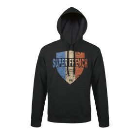 Schwarzer Pullover Superfrench Aufnäher - Army Design by Summit Outdoor