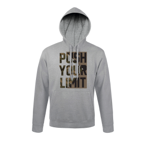 Grau meliertes Sweatshirt Push your limit modern - Army Design by Summit Outdoor