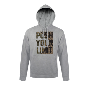 Sweat-shirt Gris chiné Push your limit modern - Army Design by Summit Outdoor