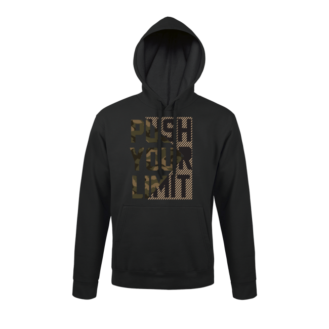 Sweat-shirt Noir Push your limit modern - Army Design by Summit Outdoor