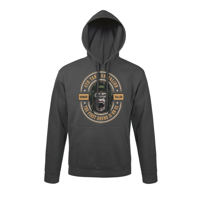 Sweatshirt Grijs Antraciet Tank Battalion - Army design by Summit Outdoor