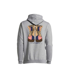 Meliertes graues Sweatshirt Military Fashion - Army Design von Summit Outdoor