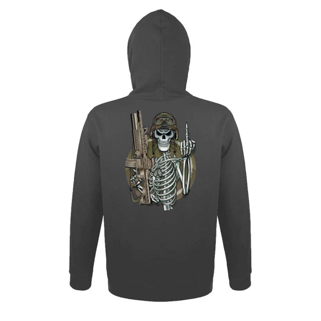 Sweatshirt Antracietgrijs Skelet - Army Design by Summit Outdoor