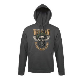 Sweat-shirt Gris anthracite His oath never expires - Army Design by Summit Outdoor