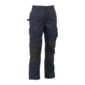 Pantalon de travail déperlant Titan bleu marine et noir - Herock