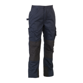 Pantalon de travail déperlant Titan bleu marine et noir - Herock