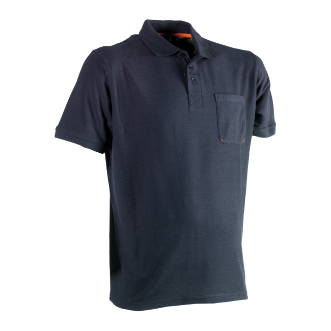 Werkpolo korte mouwen Leo Marineblauw - Herock