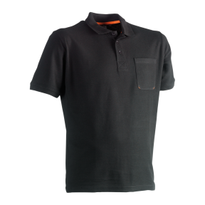 Polo de travail manches courtes Leo Noir - Herock